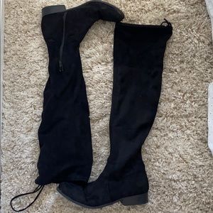 Black over the knee boots